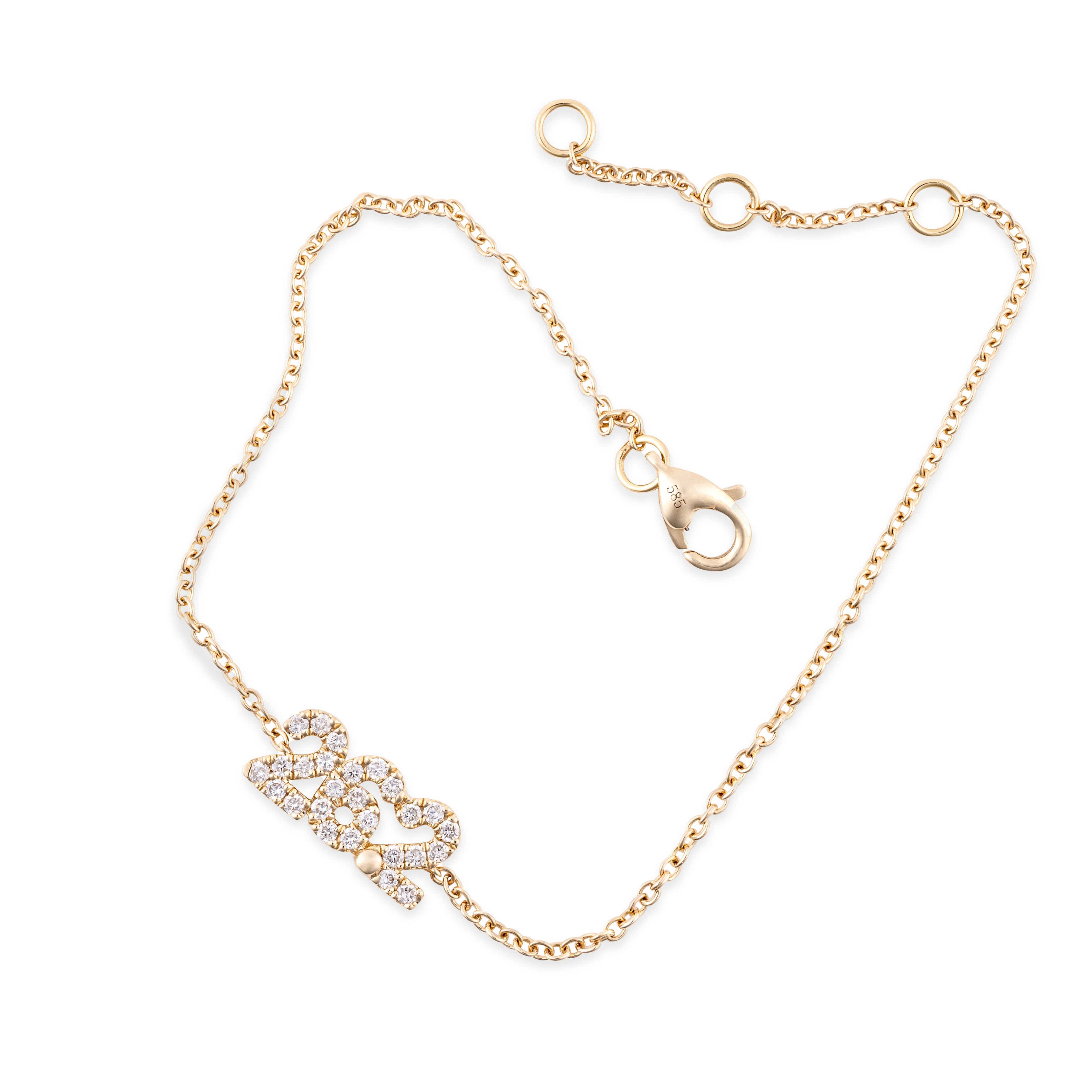 Max Marathon Bracelet in 14K Gold with 26 VVS Diamonds