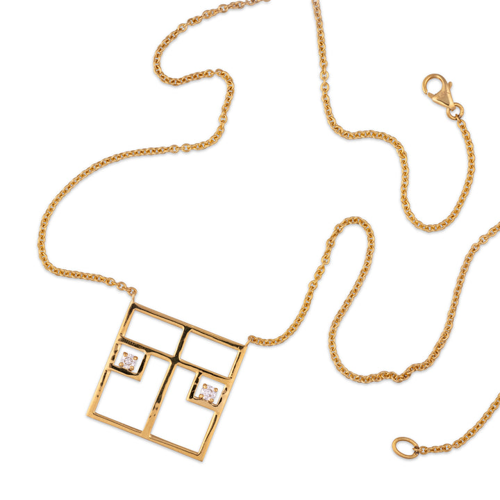 TWENTYSIXDIAMOND SQUASH COURT Necklace, Small