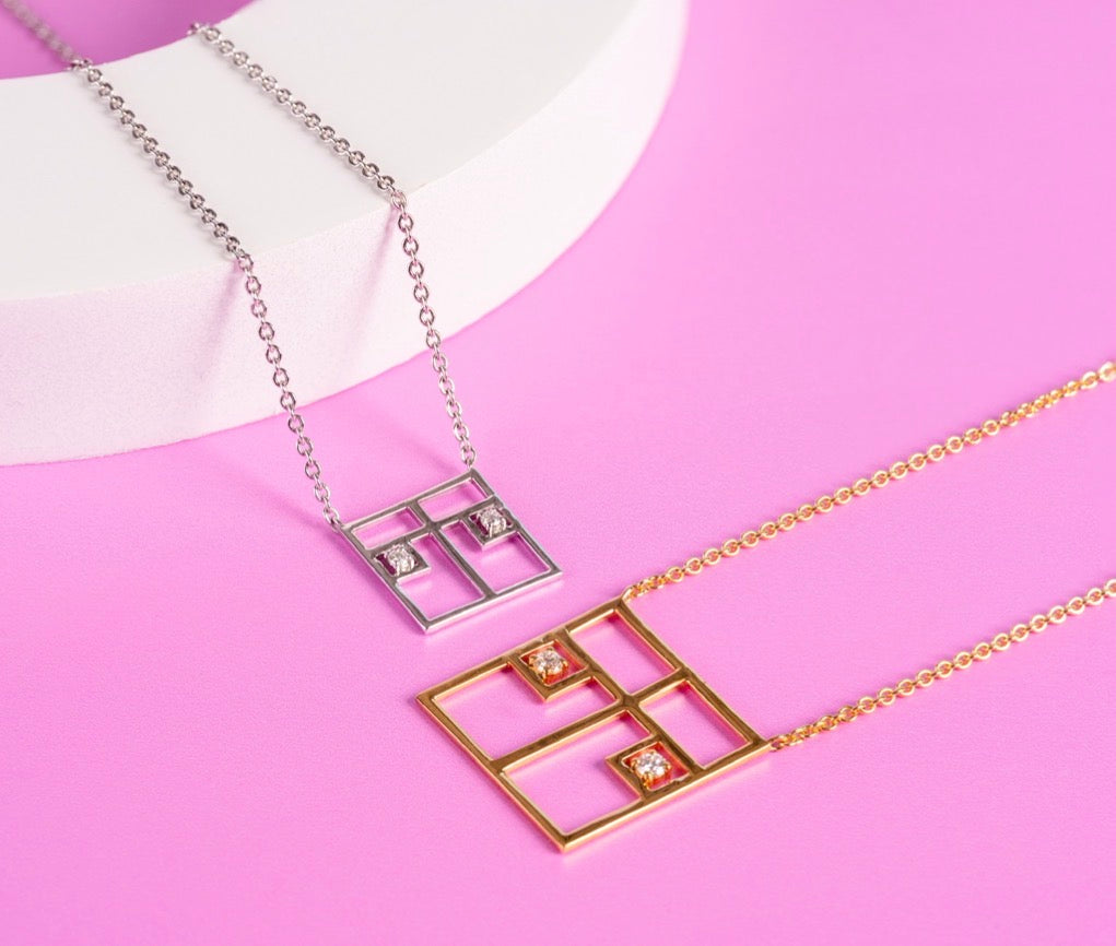 TWENTYSIXDIAMOND SQUASH COURT Necklace, Small