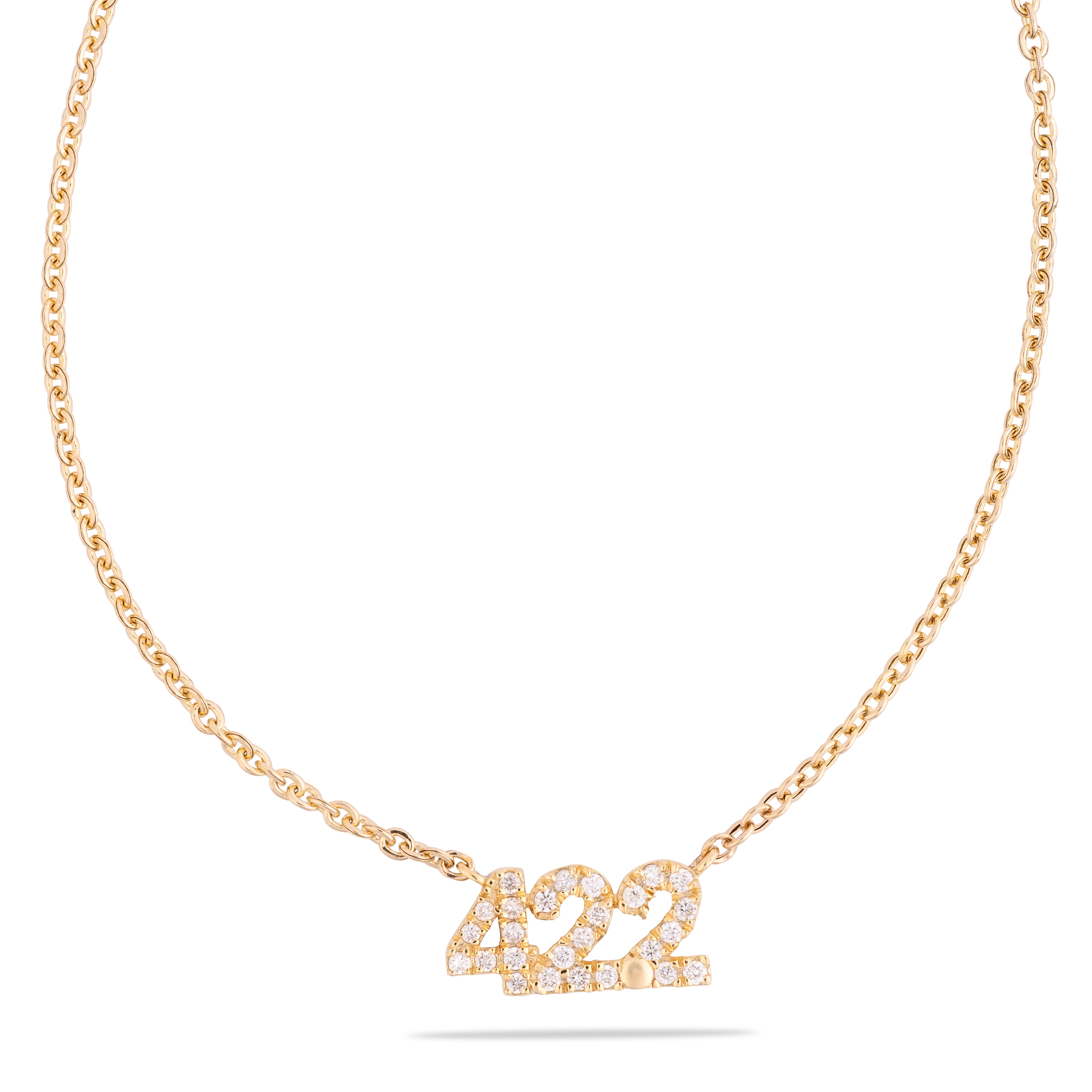 CLASSICAL Diamonds 20〜23 14kt Yellow Gold Flat Byzantine Necklace with Diamonds