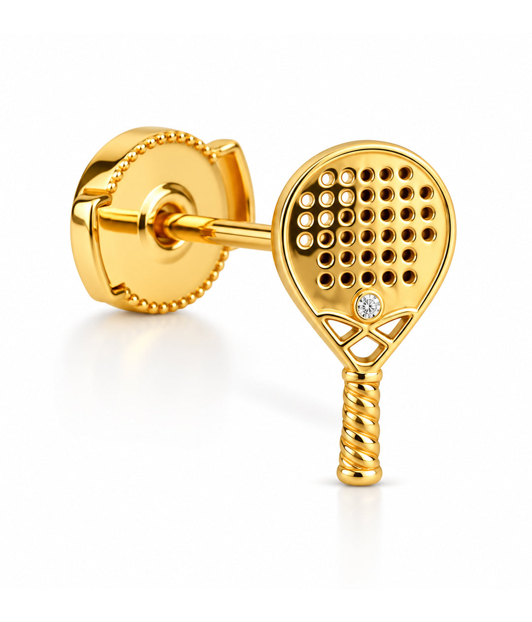 TWENTYSIXDIAMOND PADEL RACQUET SINGLE STUD EARRING