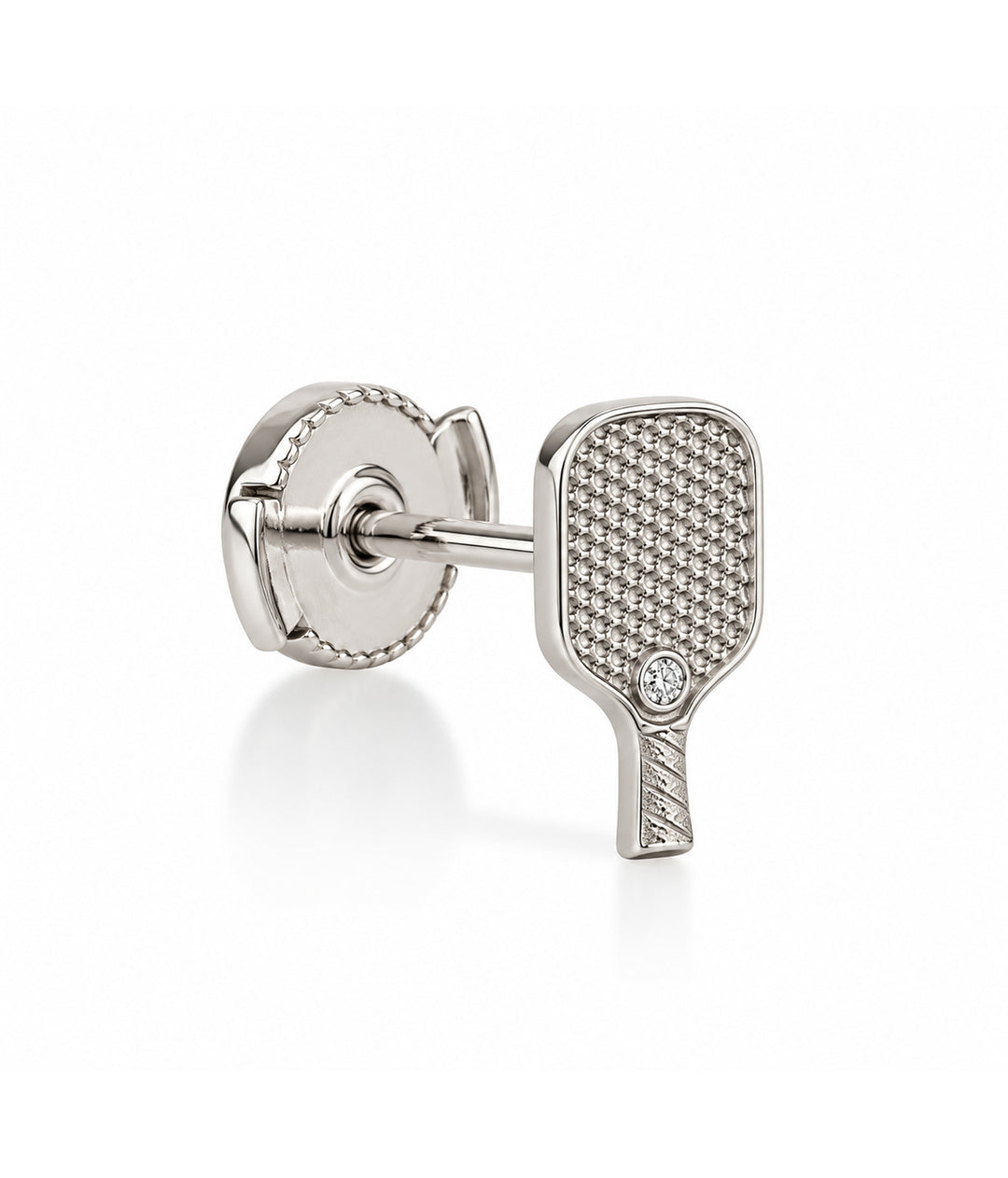 TWENTYSIXDIAMOND PICKLEBALL RACQUET SINGLE STUD EARRING