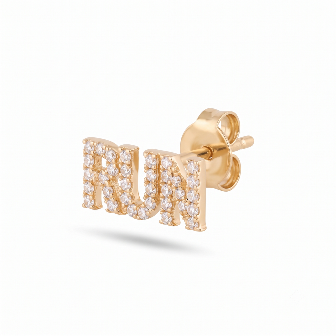 TWENTYSIXDIAMOND RUN SINGLE-STUD EARRING