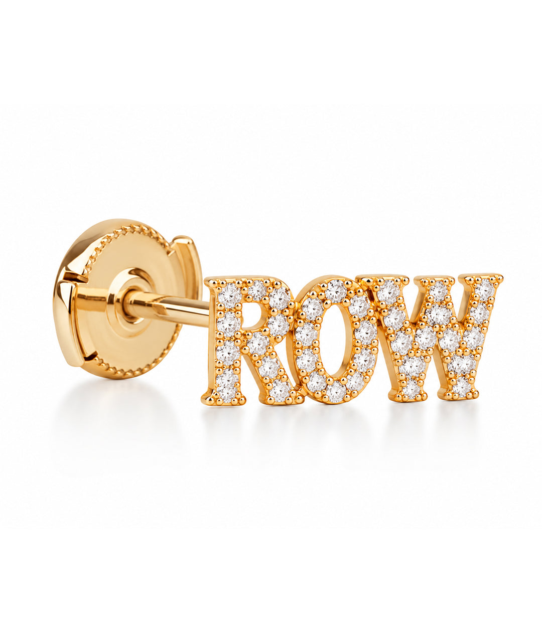 TWENTYSIXDIAMOND ROW SINGLE STUD EARRING