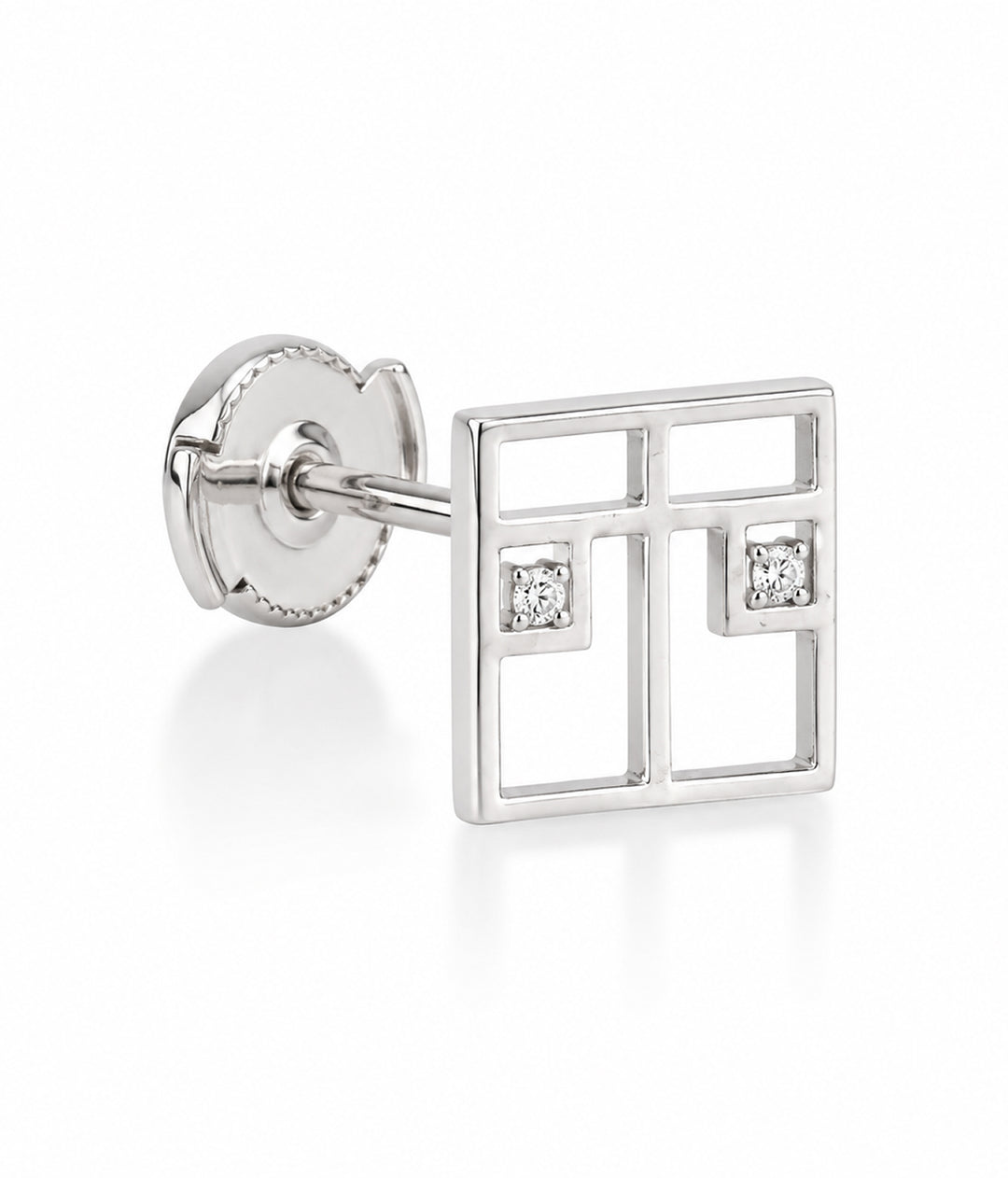 TWENTYSIXDIAMOND SQUASH COURT SINGLE STUD EARRING